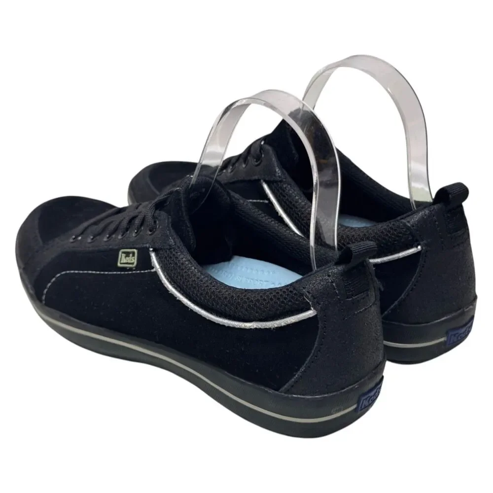 Keds Champion WH2774M Womens 7.5 Black Canvas Lace Up Low Top Sneakers Shoes